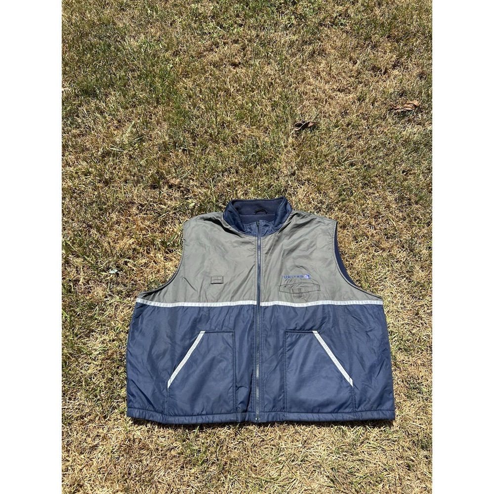 Cintas United Airlines Men's XXXL 3XL Zip Up Lined Waterproof Vest Reflective
